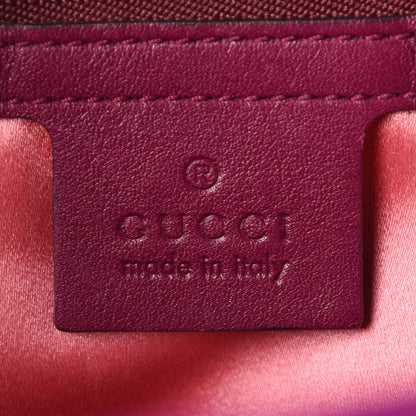 Gucci Velvet Matelasse Loved Embroidered Medium GG Marmont Shoulder Bag Fuchsia Violet Cyclamen 6 of 13