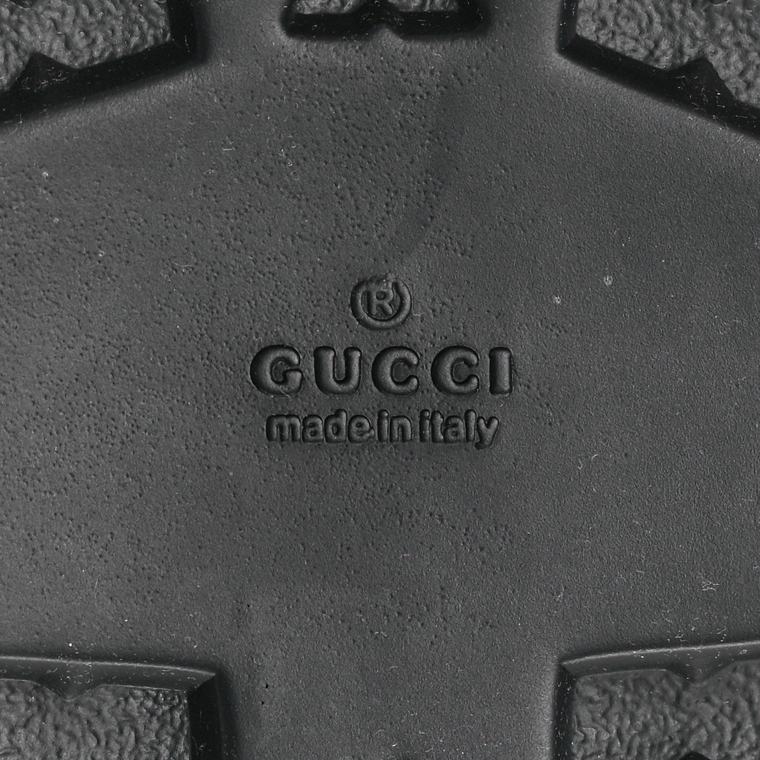 Gucci Rubber Web Mens Lug Sole Slide Sandals 13 Black Green Red 6 of 7