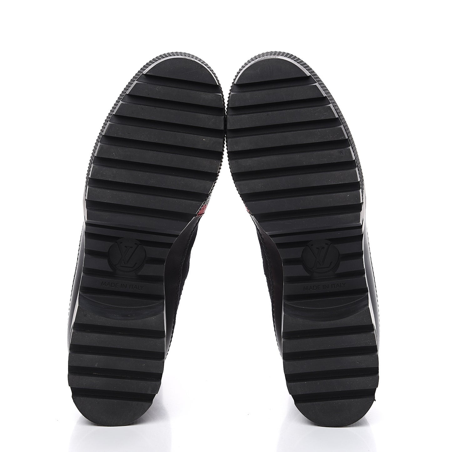 Suede Calfskin Damier Azur Overcloud Platform Desert Boots 36.5 Black