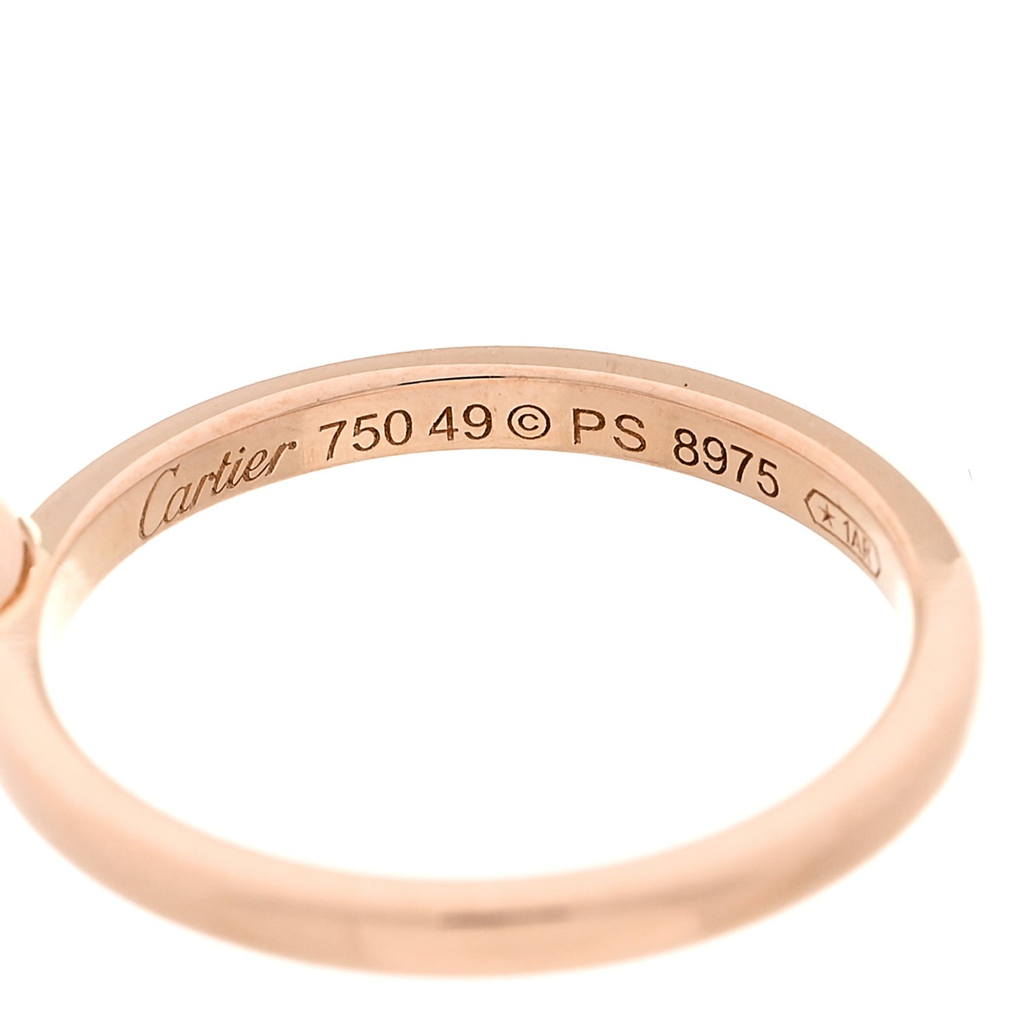 18K Pink Gold Diamond D'Amour Heart Ring 49 5