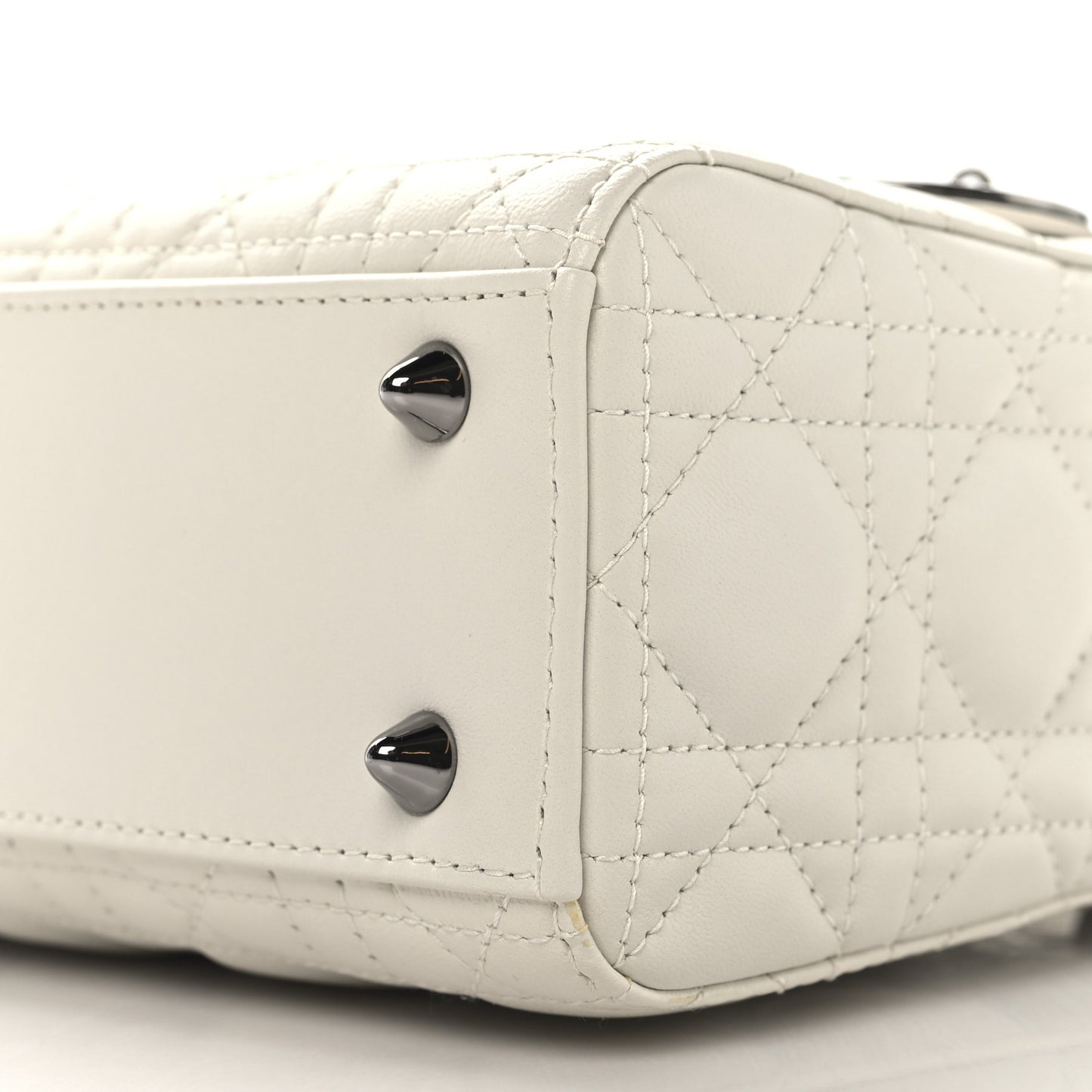 Lambskin Cannage Small My ABCDior Lady Dior White