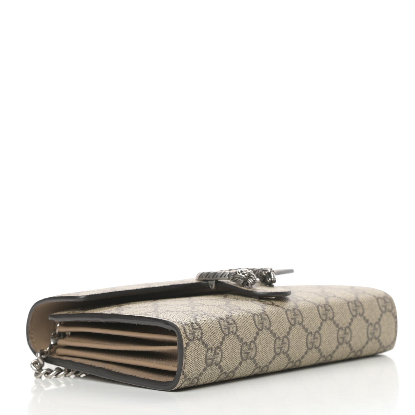 GG Supreme Monogram Mini Dionysus Chain Wallet Beige Taupe