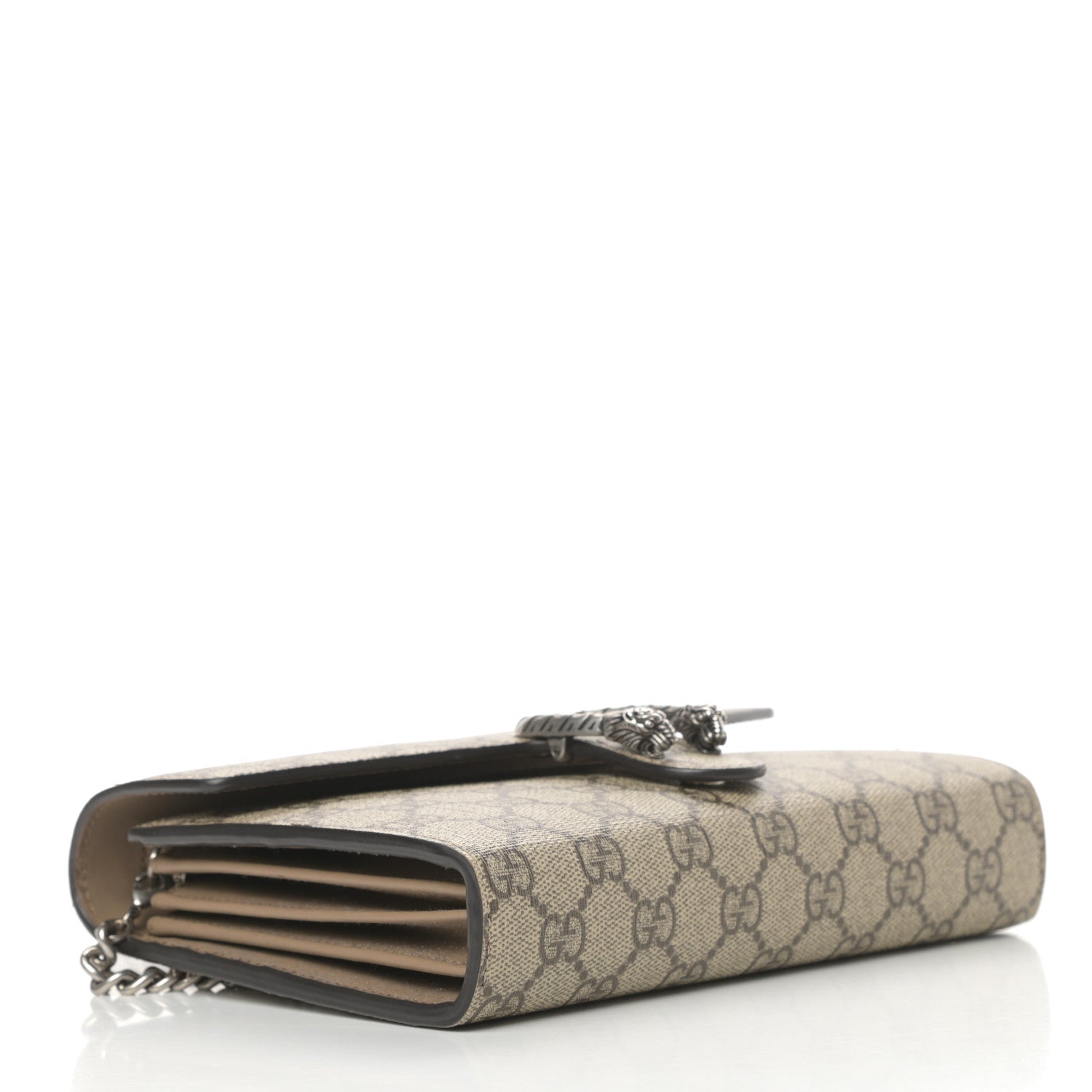Gucci GG Supreme Monogram Mini Dionysus Chain Wallet Beige Taupe 4 of 11
