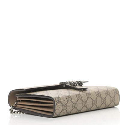 Gucci GG Supreme Monogram Mini Dionysus Chain Wallet Beige Taupe 4 of 11