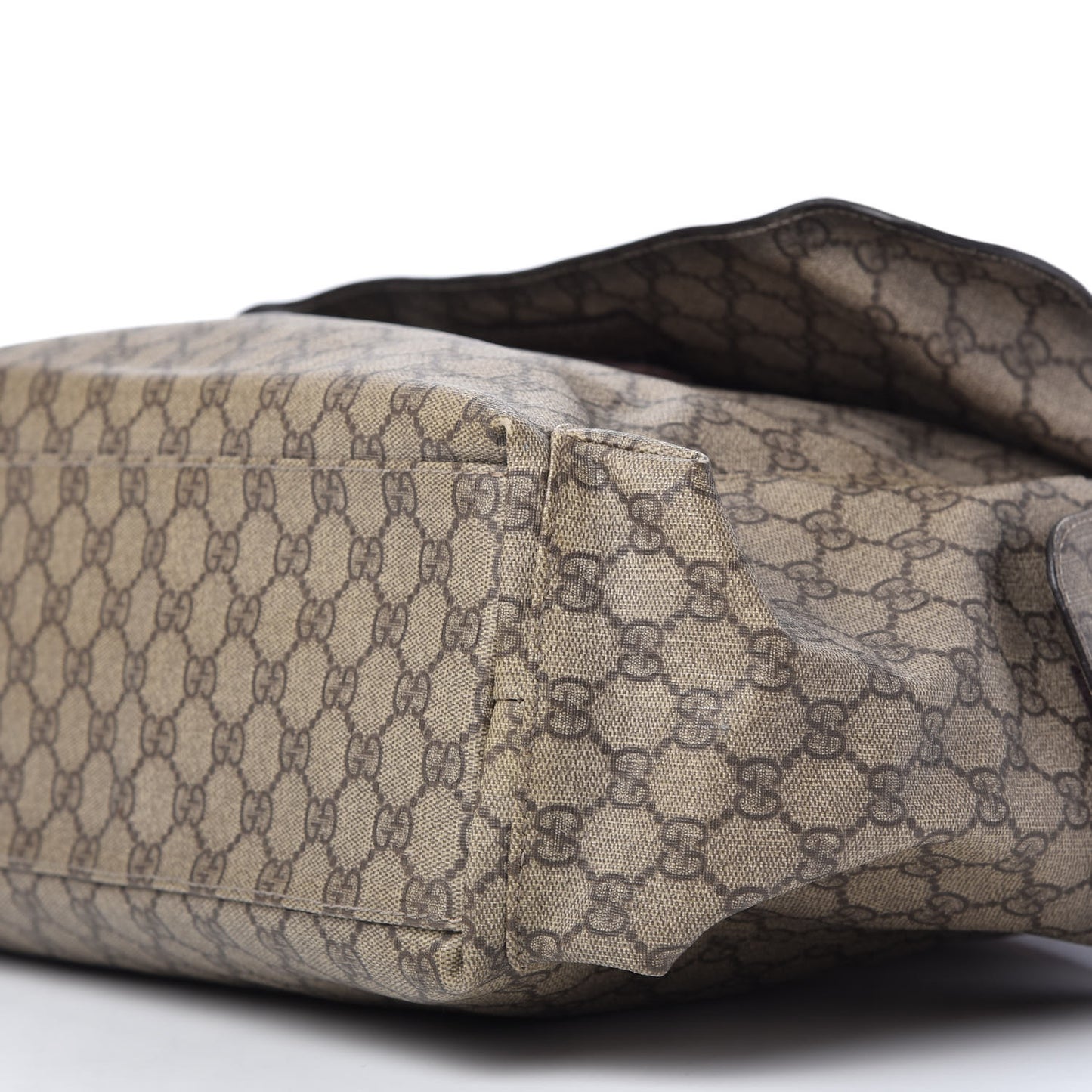 GG Plus Monogram Messenger Diaper Bag Dark Brown