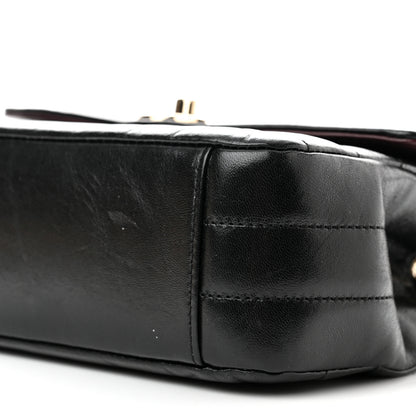 Chanel Shiny Lambskin Quilted Small Chevron Miroir Black 10 of 12