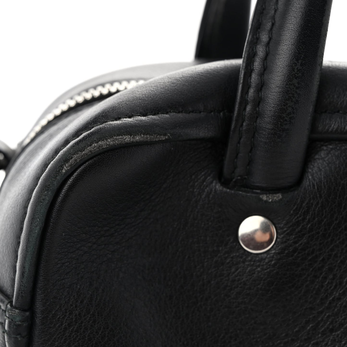 Shiny Day Calfskin XS Triangle Square Bag Black