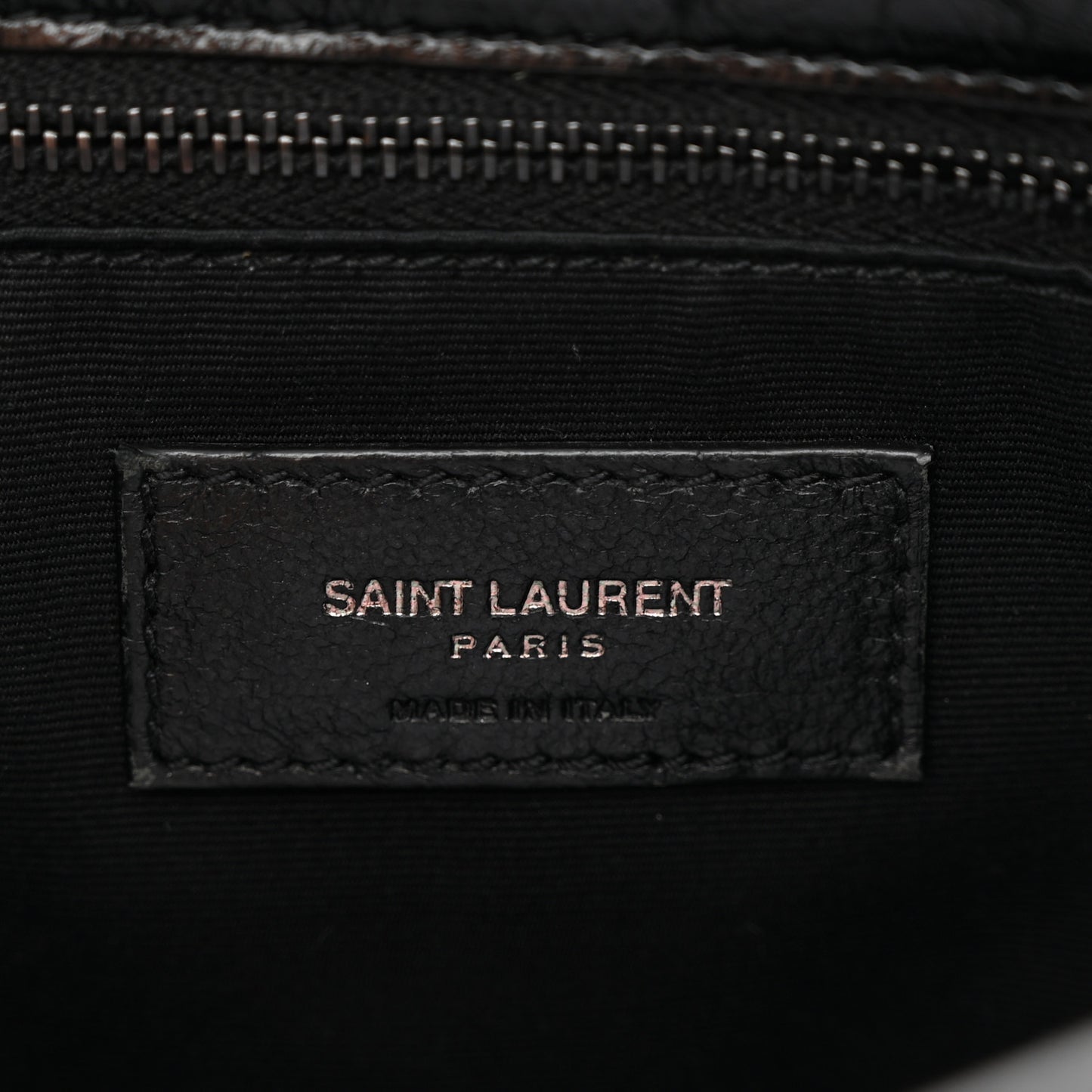 Crinkled Calfskin Matelasse Monogram Medium Niki Chain Satchel Black