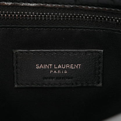Saint Laurent Crinkled Calfskin Matelasse Monogram Medium Niki Chain Satchel Black 6 of 10
