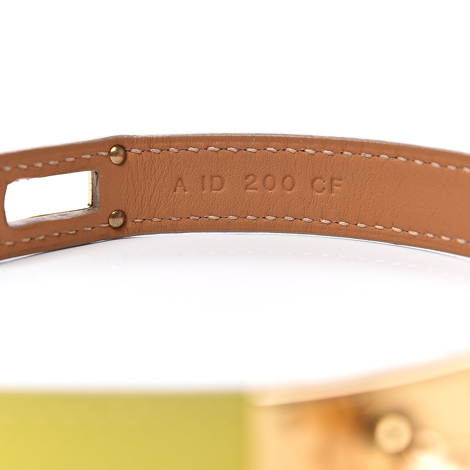Hermes Epsom Kelly Double Tour Bracelet XS Lime 5 of 5