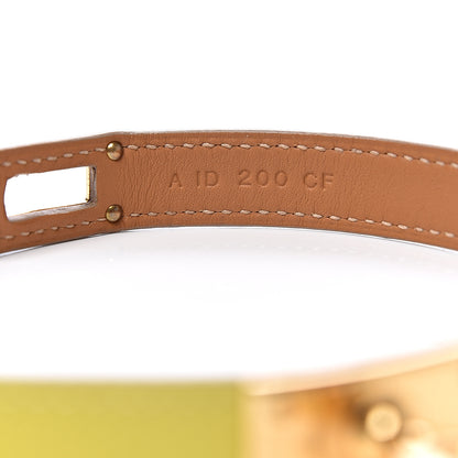 Hermes Epsom Kelly Double Tour Bracelet XS Lime 5 of 5