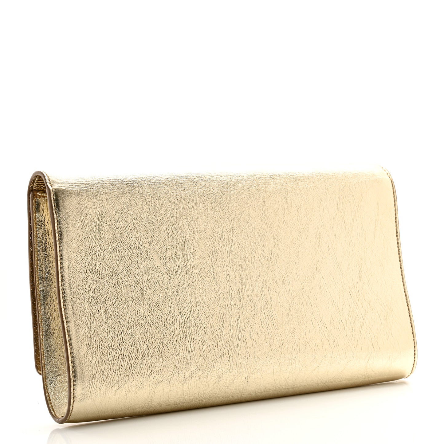 Metallic Calfskin Monogram Large Belle De Jour Clutch Gold
