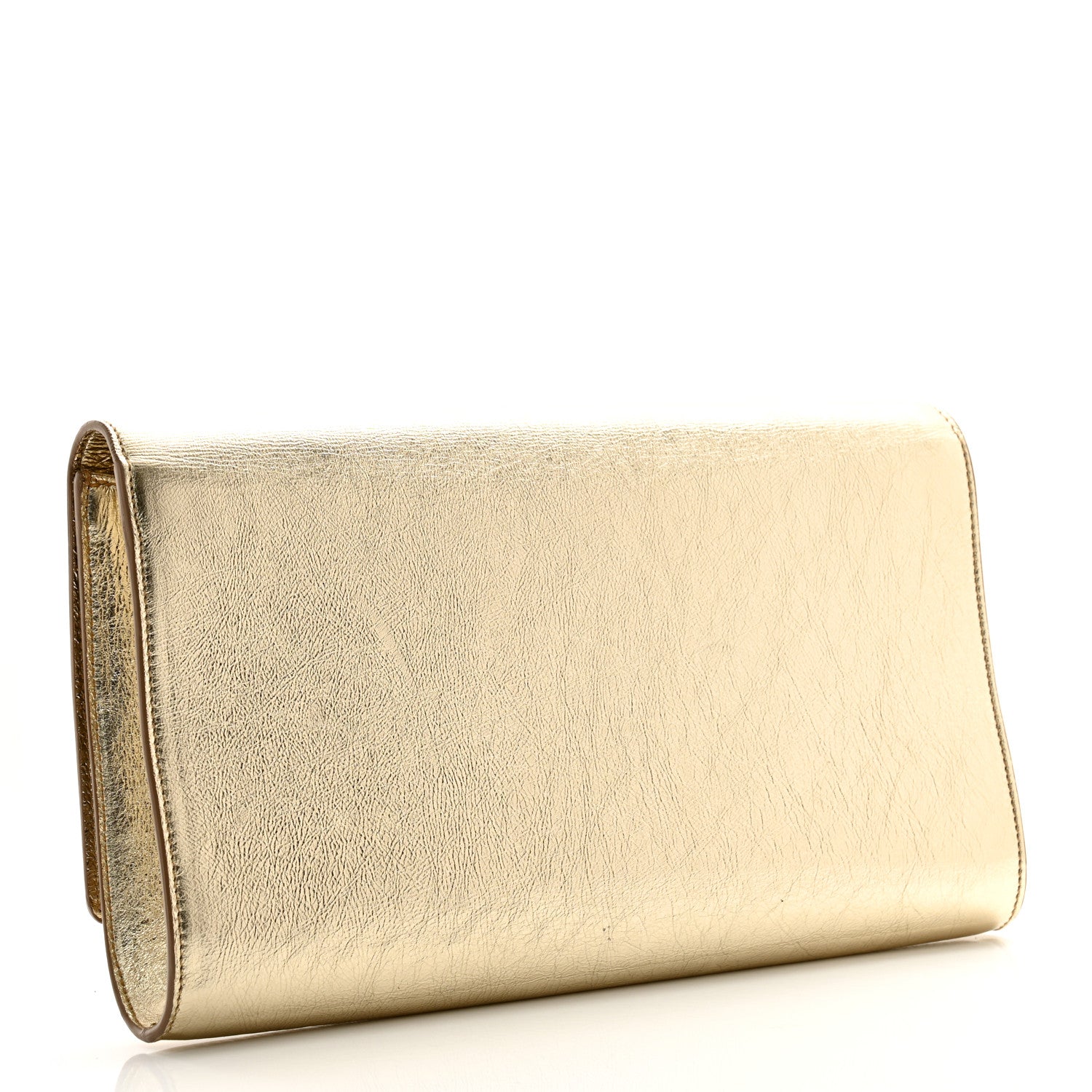 Saint Laurent Metallic Calfskin Monogram Large Belle De Jour Clutch Gold 3 of 9