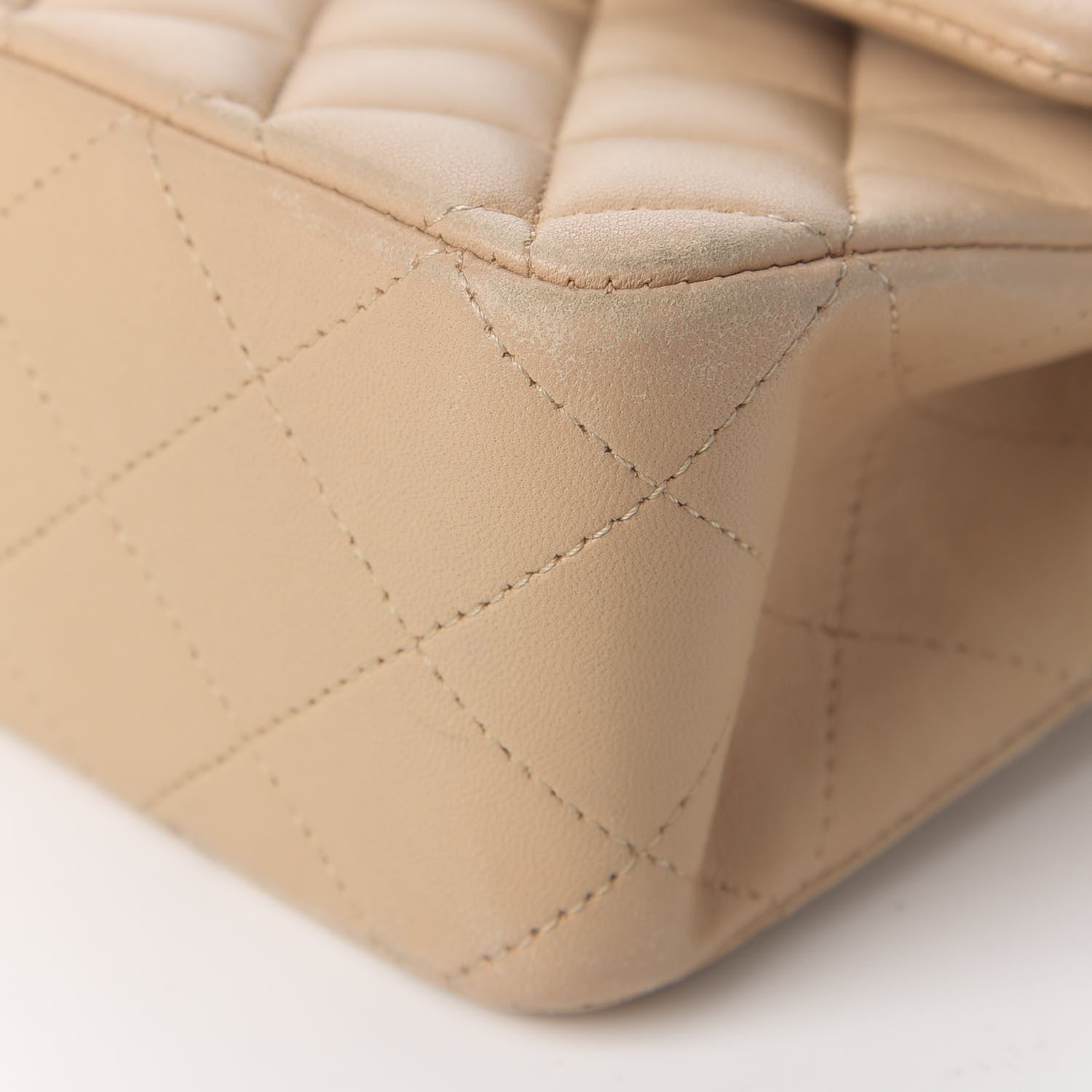 Chanel Lambskin Quilted Medium Double Flap Beige 8 of 12