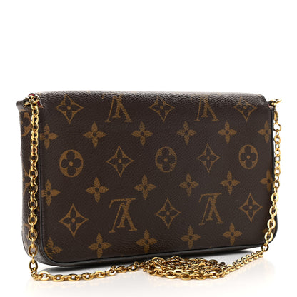 Louis Vuitton Monogram Pochette Felicie Chain Wallet Fuchsia 3 of 12