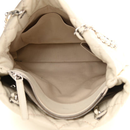 Chanel Calfskin Contrast Stitch Tote Beige 5 of 12