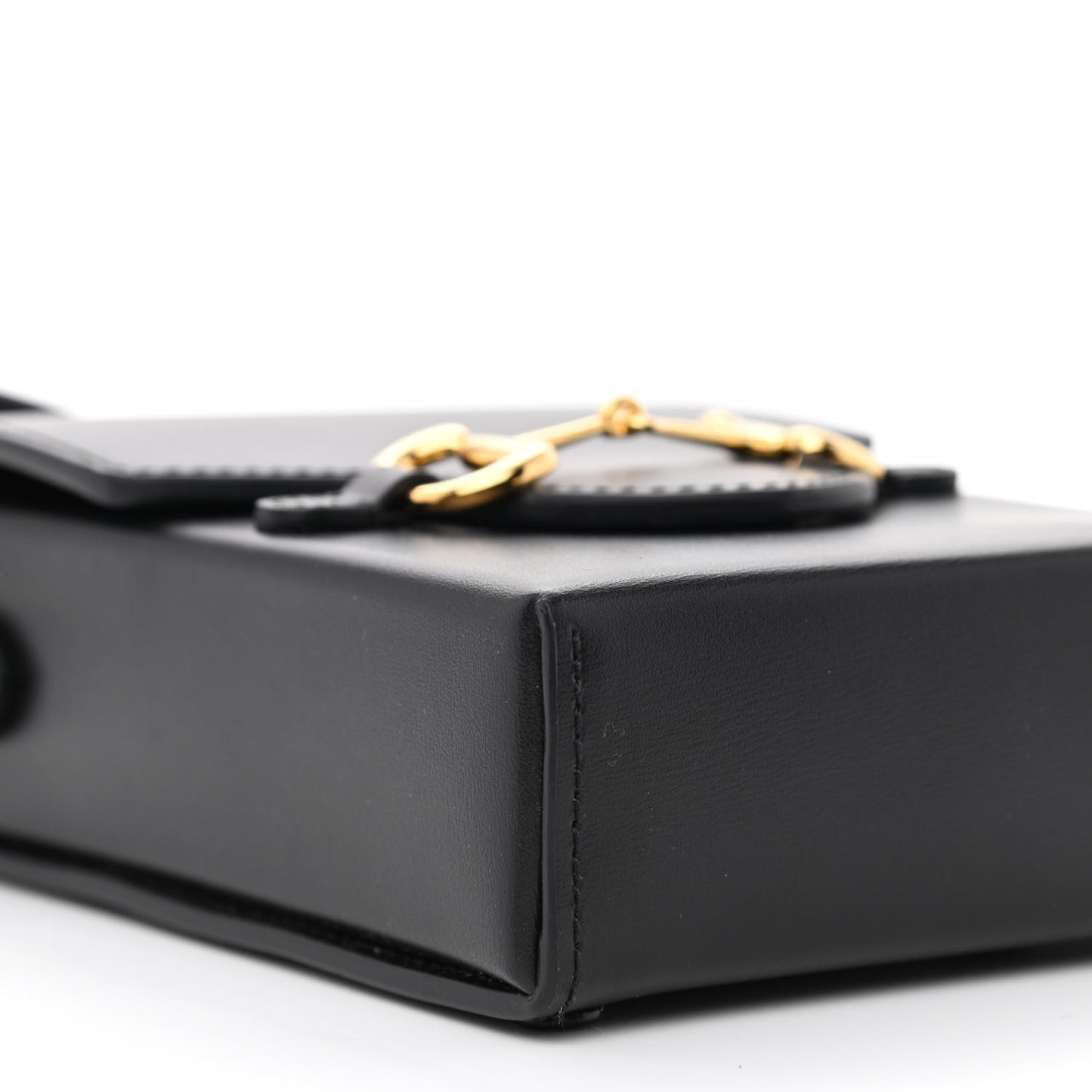 Boarded Plutone Calfskin Mini Horsebit 1955 Crossbody Bag Black