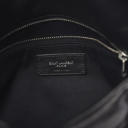 Saint Laurent Lambskin Quilted Small Loulou Puffer Monogram Chain Satchel Black 6 of 9