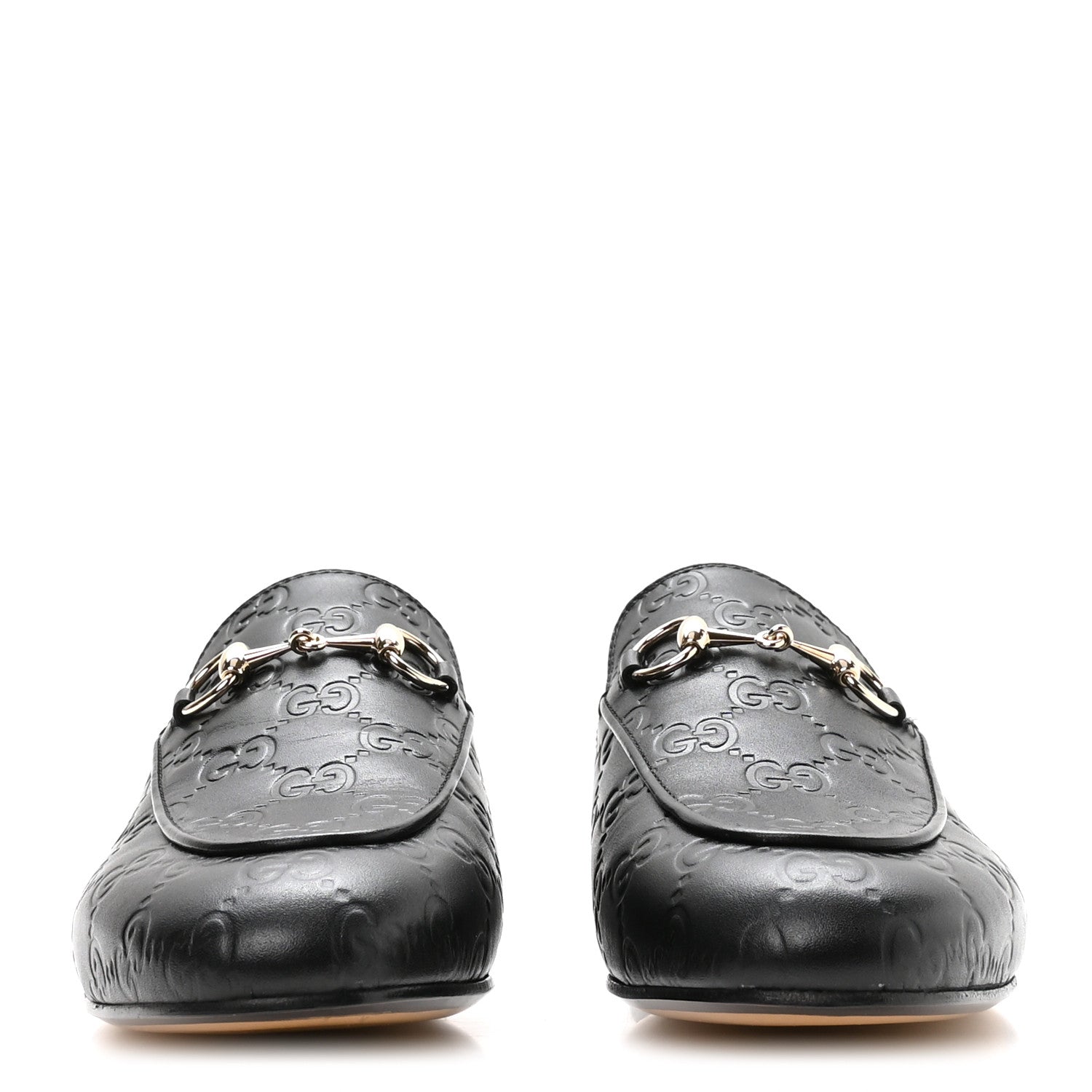 Gucci Glamour Calfskin Guccissima Womens Princetown Slippers 36.5 Black 3 of 9