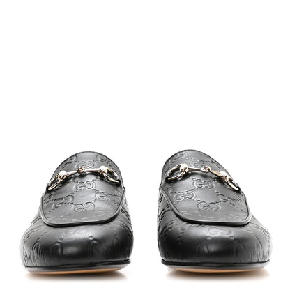 Gucci Glamour Calfskin Guccissima Womens Princetown Slippers 36.5 Black 3 of 9