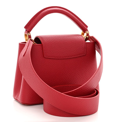 Louis Vuitton Taurillon Mini Capucines Scarlet 3 of 10
