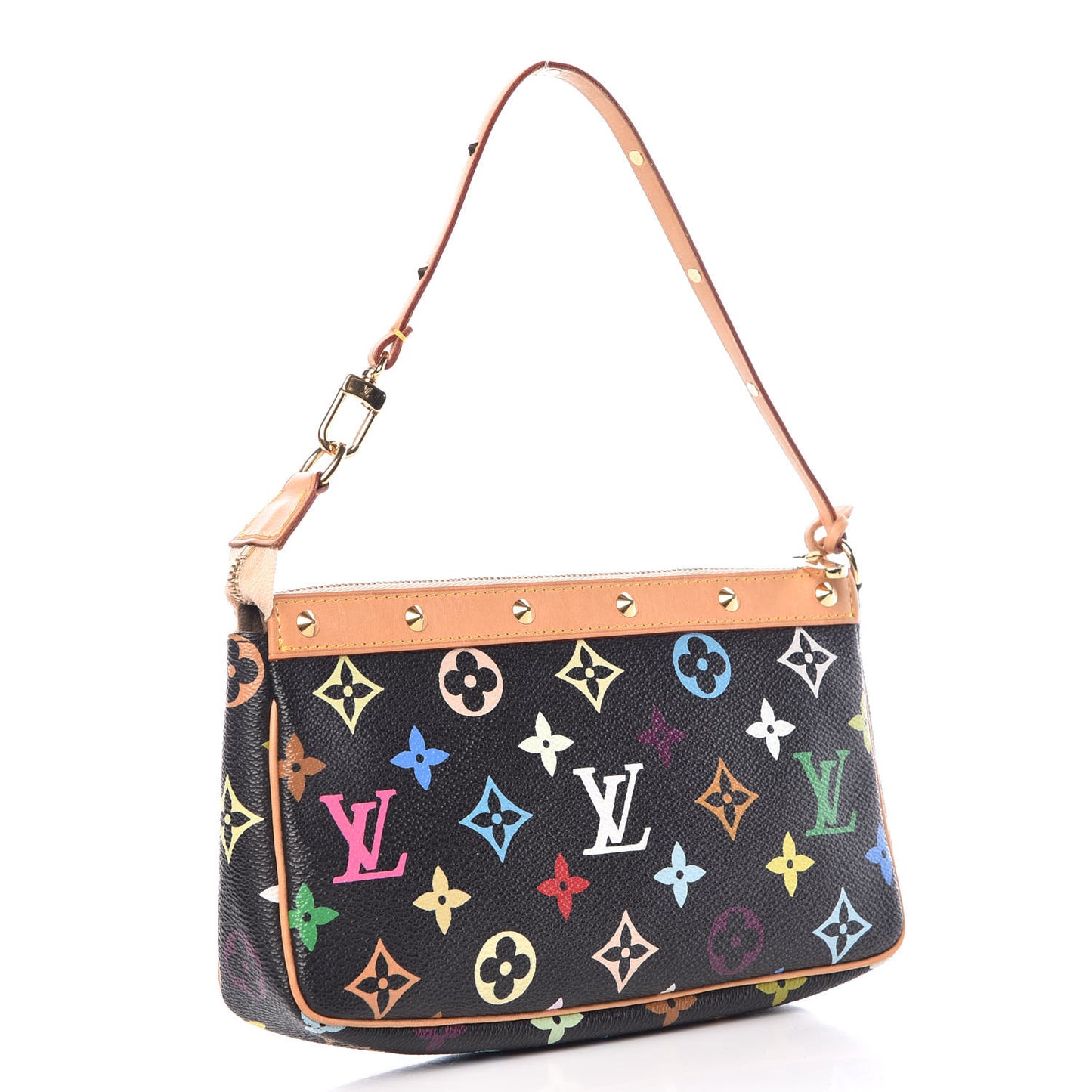 Monogram Multicolor Pochette Accessories Black