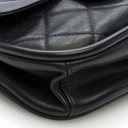 Chanel Lambskin Quilted Mini Chain Flap Messenger Bag Black 9 of 10