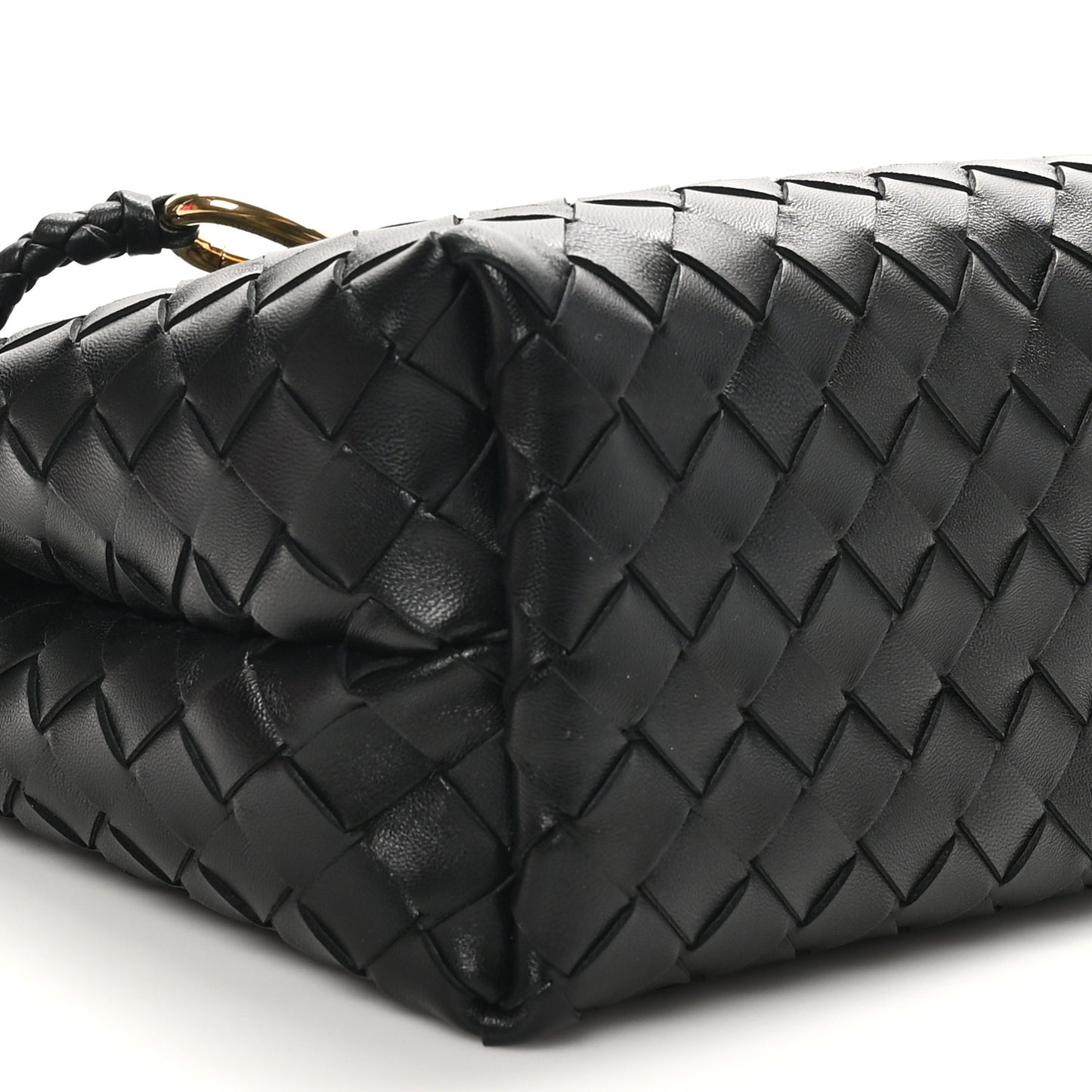 Nappa Intrecciato Small Andiamo Shoulder Bag Black
