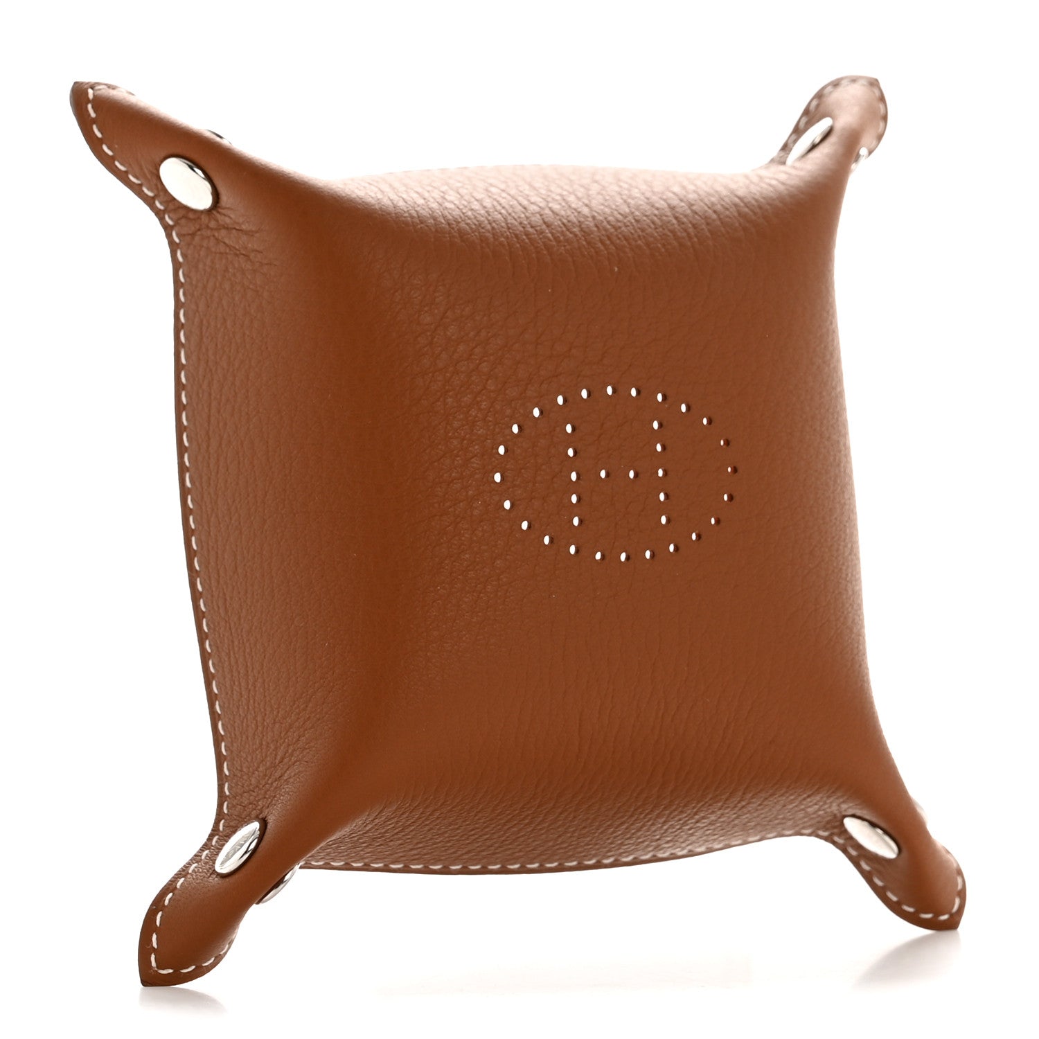 Hermes Taurillon Clemence Mises et Relances Change Tray Potiron Fauve 3 of 7