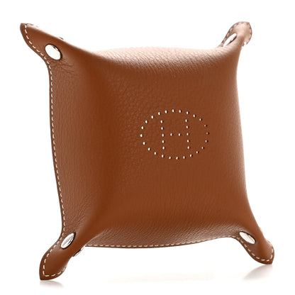 Hermes Taurillon Clemence Mises et Relances Change Tray Potiron Fauve 3 of 7