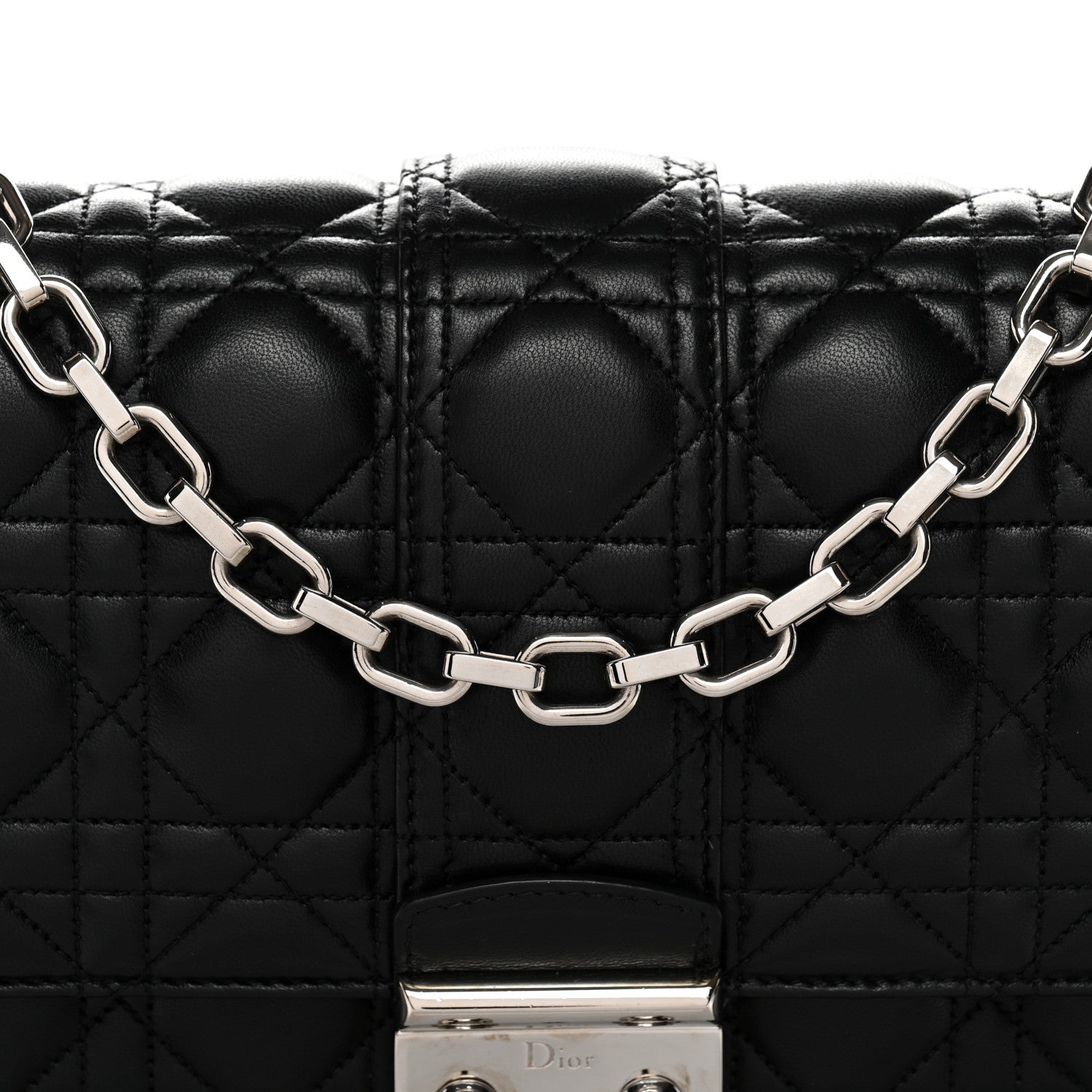 Christian Dior Lambskin Cannage Medium Miss Dior Flap Black 7 of 10