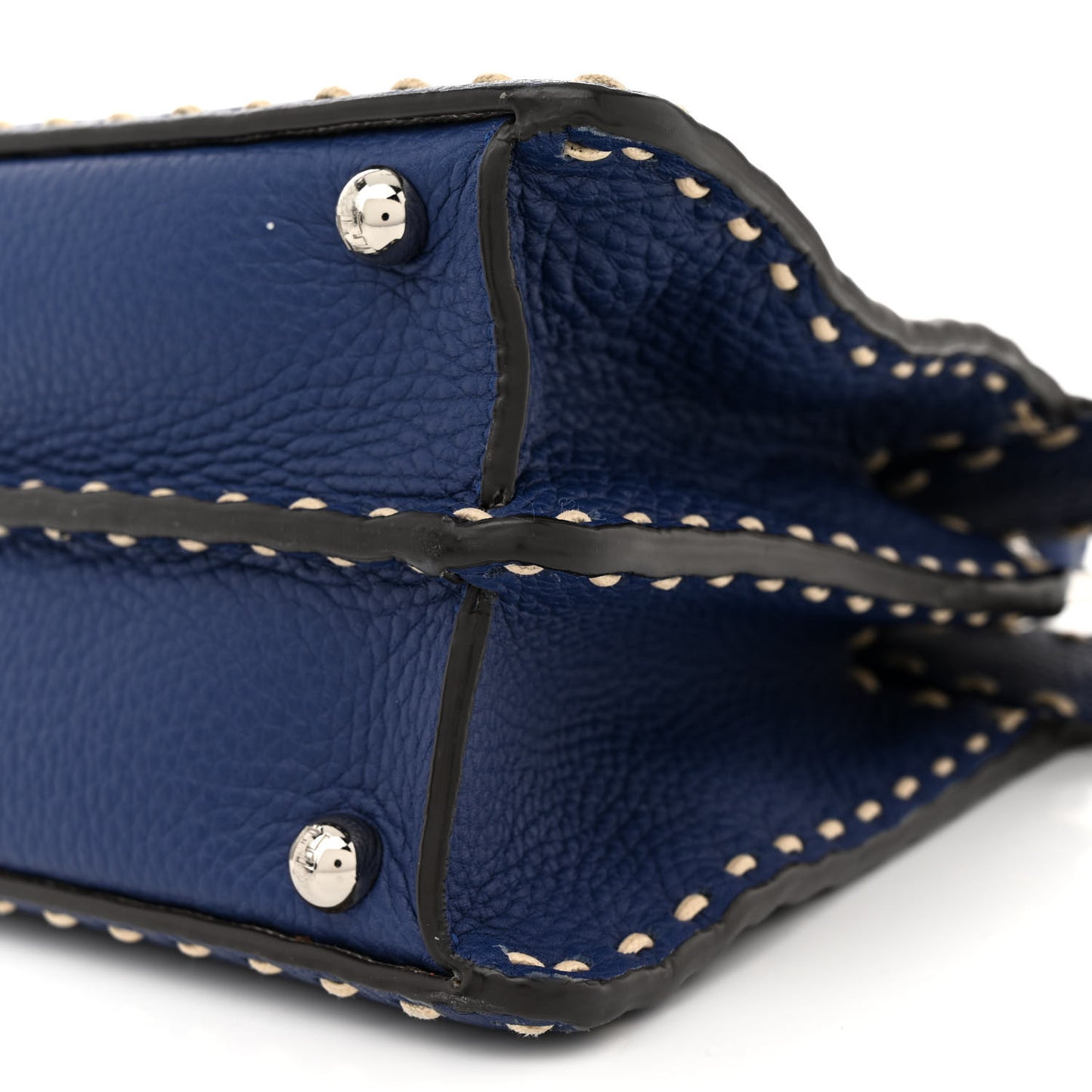 Cuoio Romano Selleria Chamois Small Peekaboo I SEE U Satchel Blue