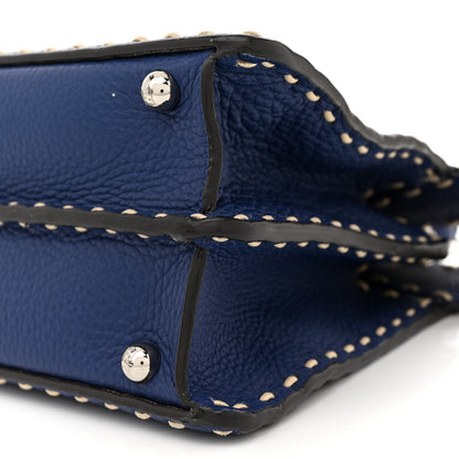 Fendi Cuoio Romano Selleria Chamois Small Peekaboo I SEE U Satchel Blue 10 of 15