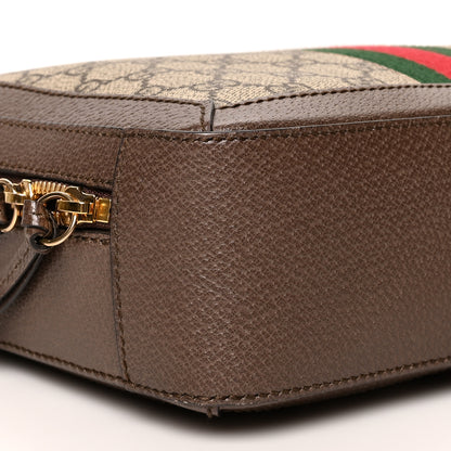 Gucci GG Supreme Monogram Web Small Ophidia Top Handle Shoulder Bag Brown 10 of 12