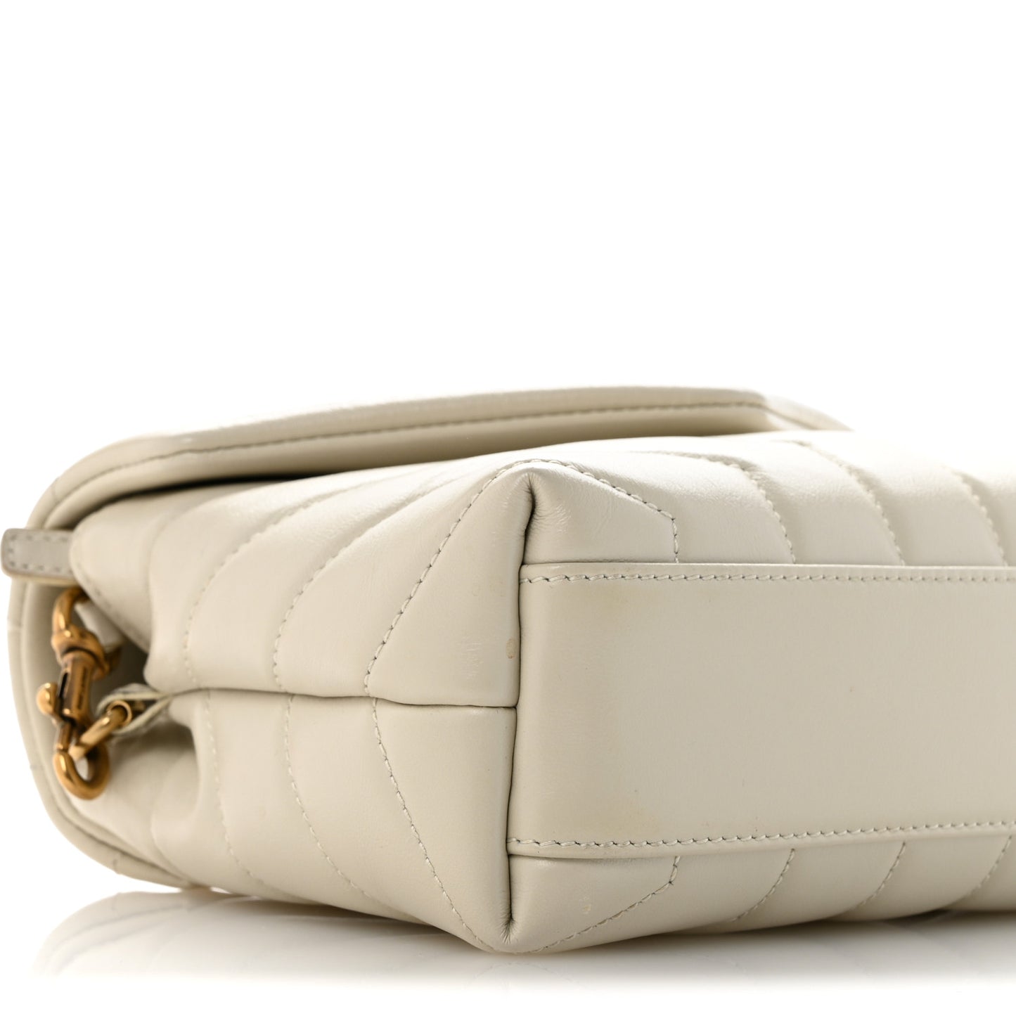 Calfskin Y Quilted Monogram Toy Loulou Crossbody Bag Crema Soft