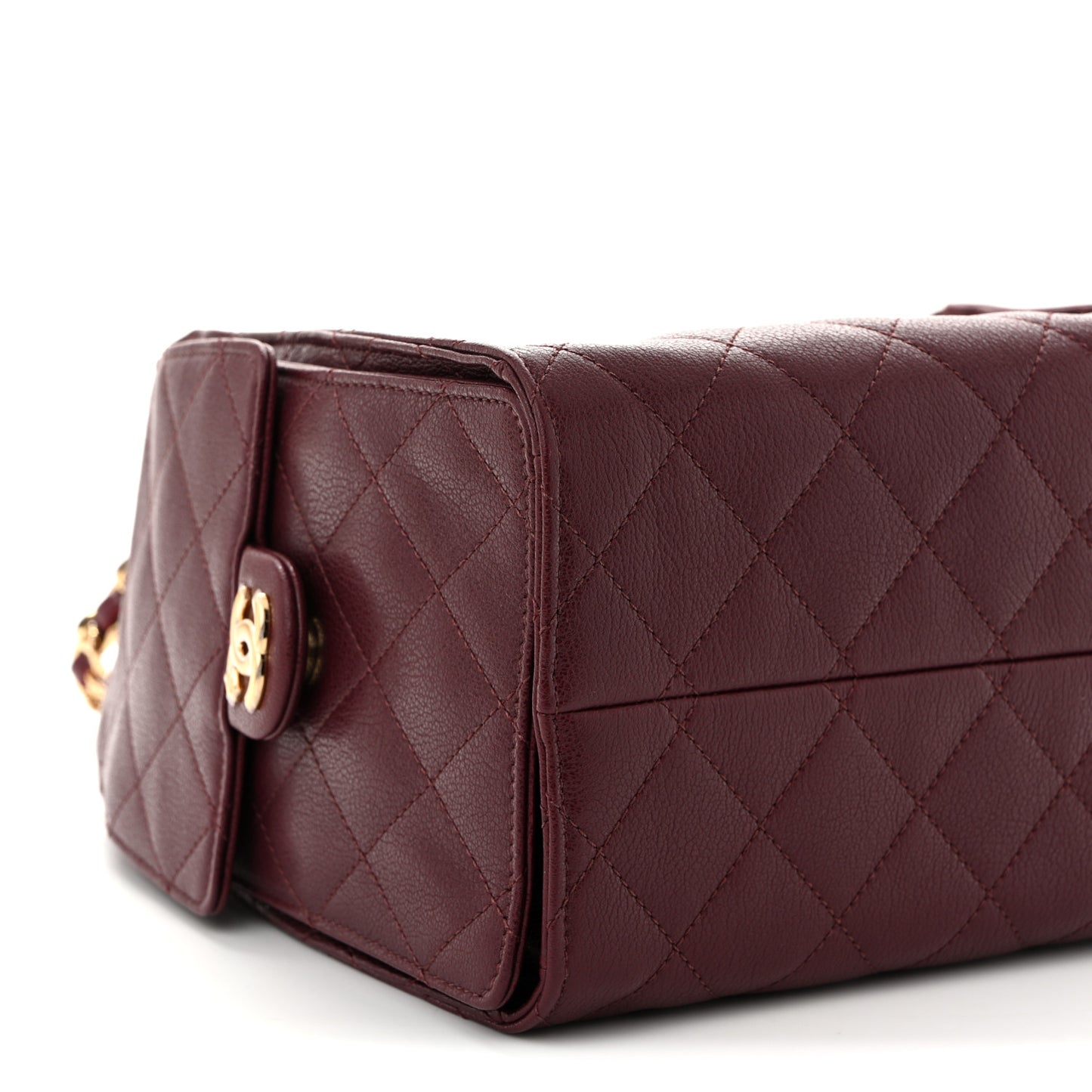Caviar Quilted Small Chanel 25 Handbag Burgundy