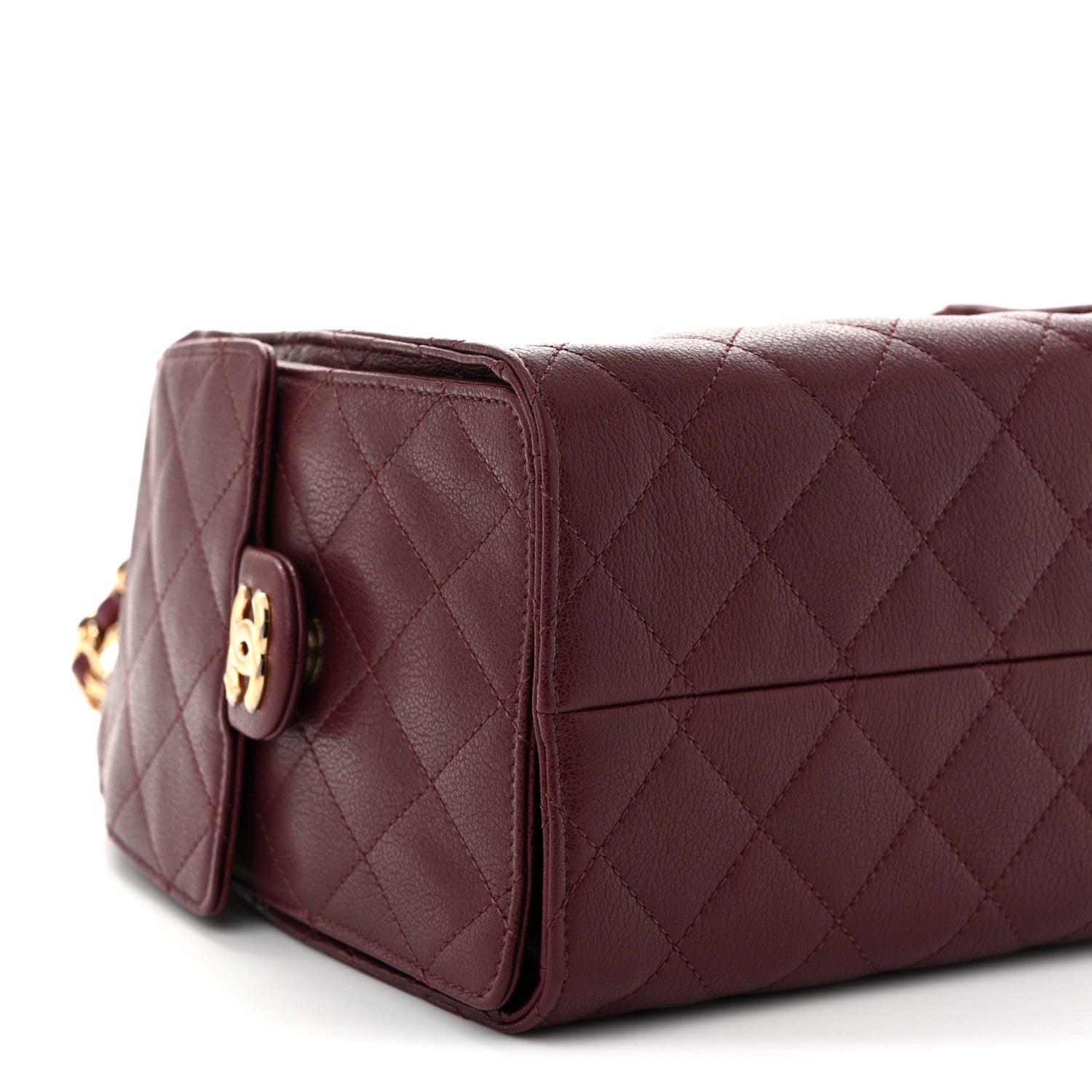 Chanel Caviar Quilted Small Chanel 25 Handbag Burgundy 9 of 11