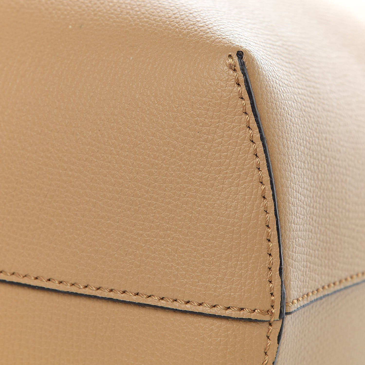 Fendi Vitello Vienna Enamel F is Fendi Shopping Tote Miele Scuro Taupe 14 of 17