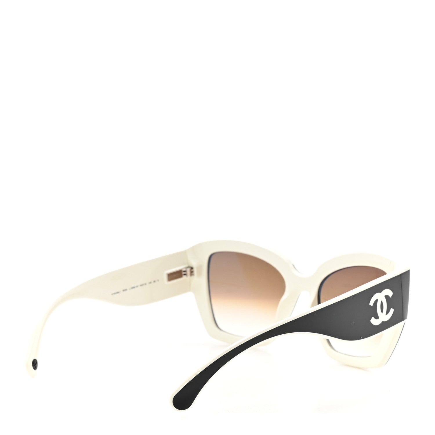 Chanel Acetate Butterfly Large CC Sunglasses 6058 Black White 4 of 8
