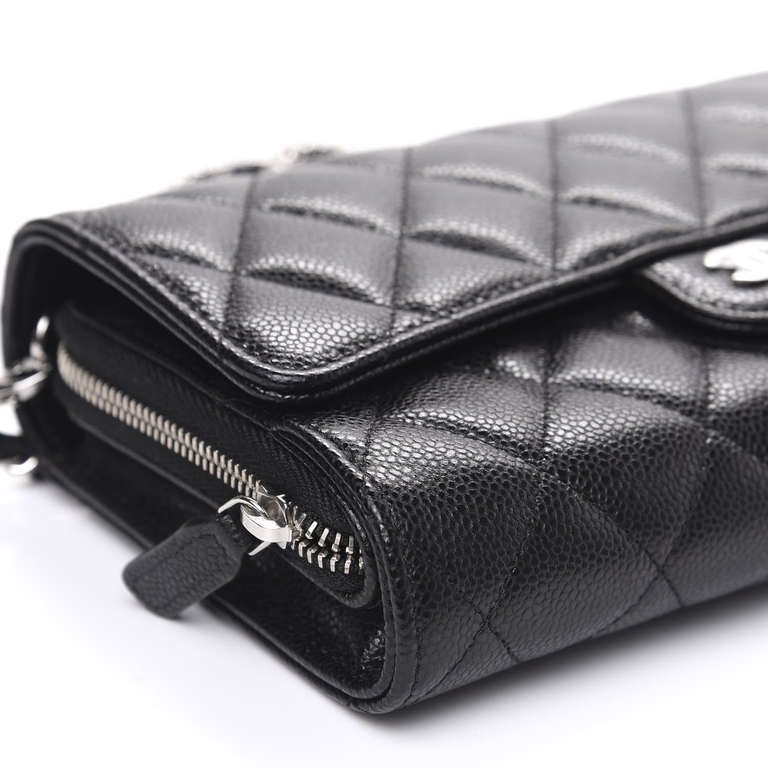 Chanel Caviar Quilted Wallet On Chain WOC Black 7 of 9
