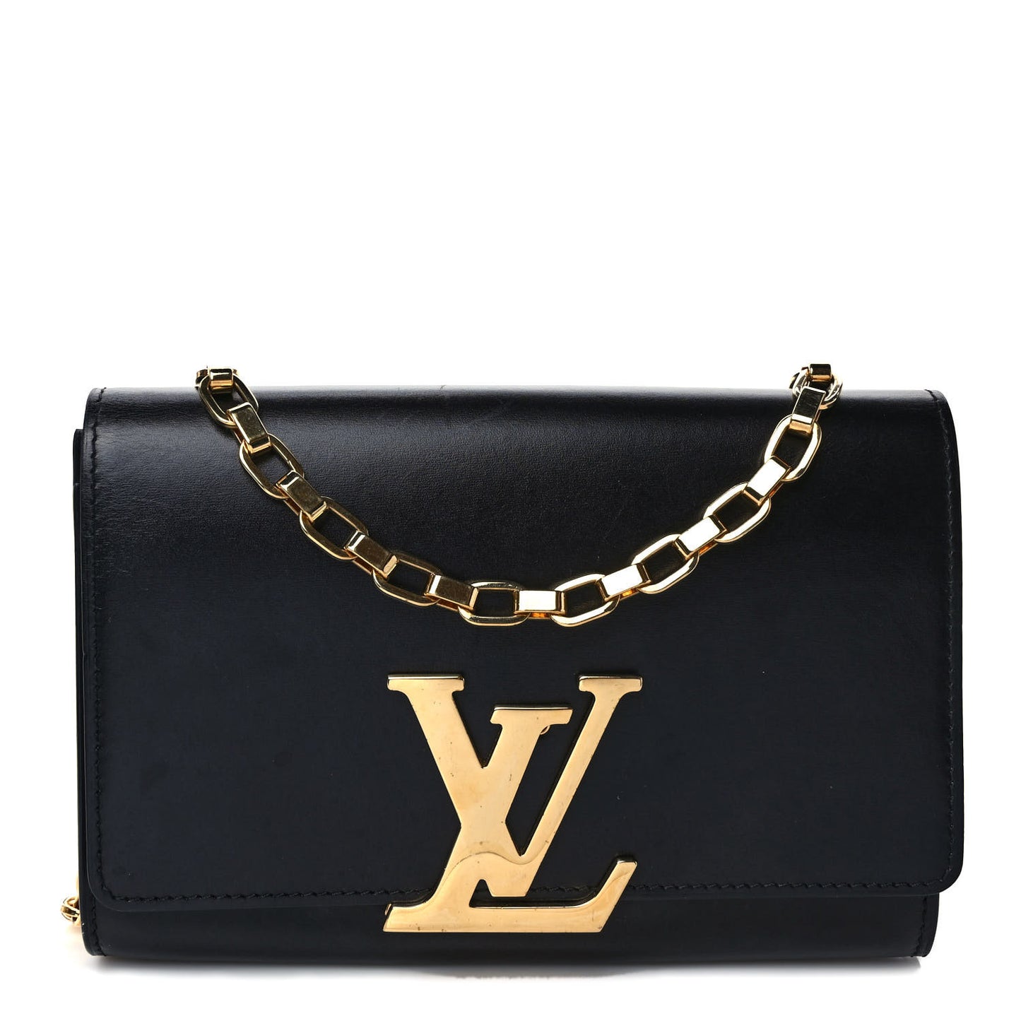 Calfskin Chain Louise GM Black