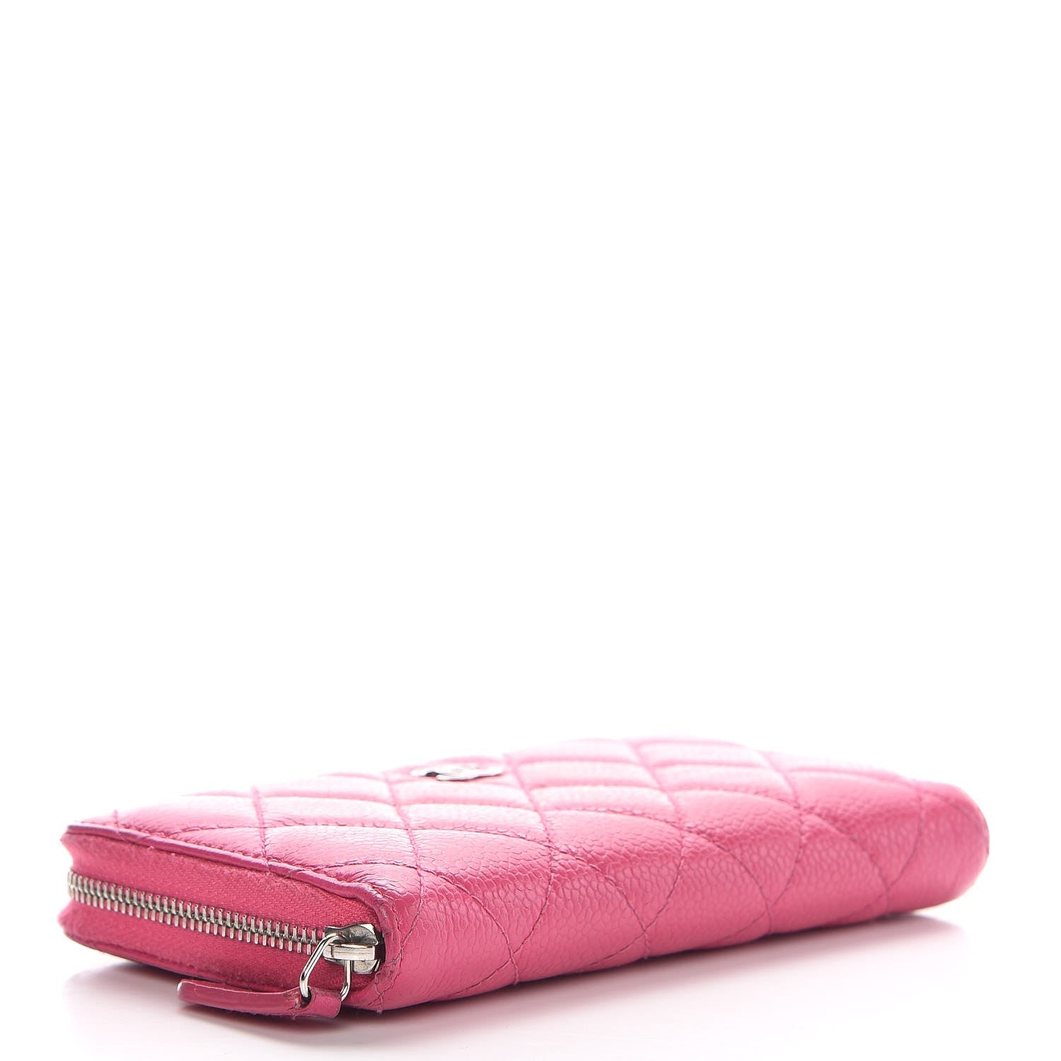 Chanel Caviar Quilted Small Zip Around Wallet Pink 4 of 12