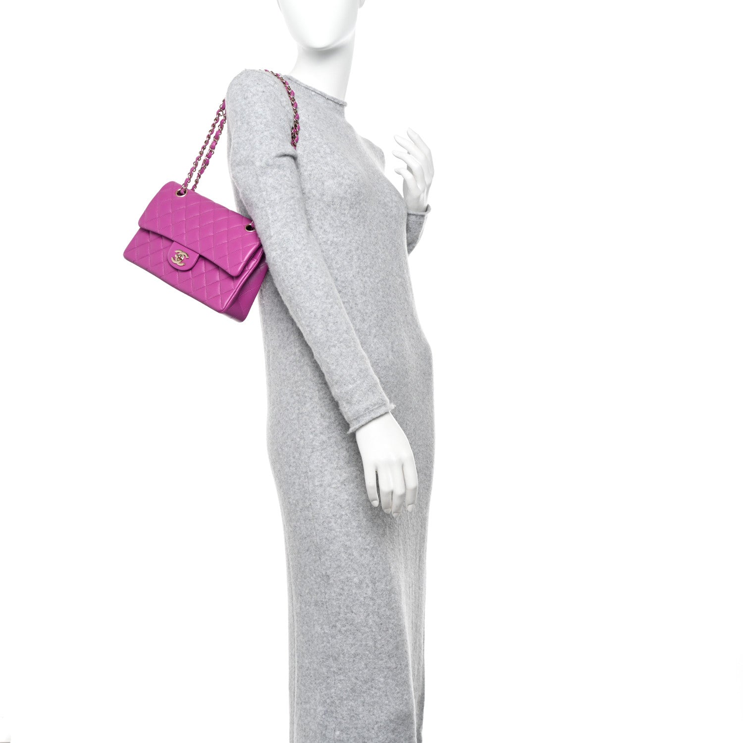 Chanel Lambskin Quilted Small Double Flap Purple 2 of 12