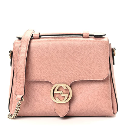 Gucci Dollar Calfskin Interlocking G Top Handle Shoulder Bag Soft Pink 1 of 9