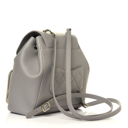 Chanel Caviar Quilted Business Affinity Backpack Grey 3 of 14