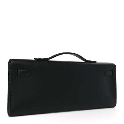 Hermes Swift Kelly Cut Clutch Pochette Black 3 of 9