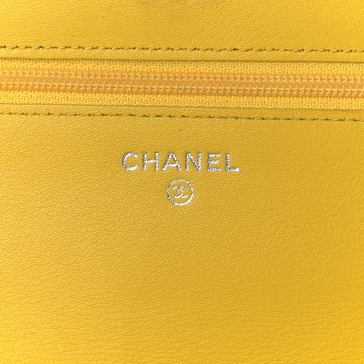 Chanel Caviar Sevruga Wallet on Chain WOC Yellow 5 of 10