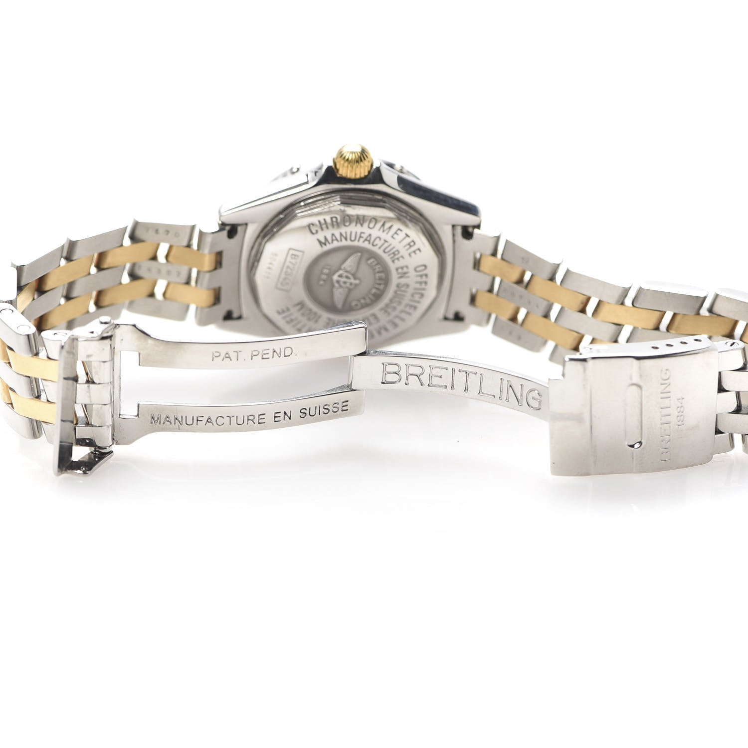 Breitling Stainless Steel 18K Yellow Gold Mother of Pearl 29mm Callistino Quartz Watch B72345 6 of 6