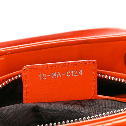 Christian Dior Lambskin Cannage Medium Lady Dior Orange 7 of 15