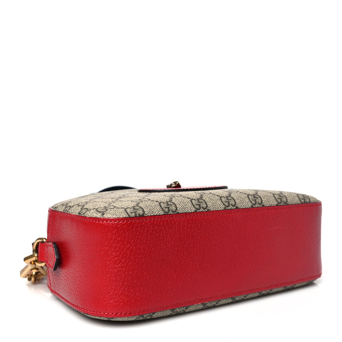 GG Supreme Monogram Web Neo Vintage Shoulder Bag Beige Red